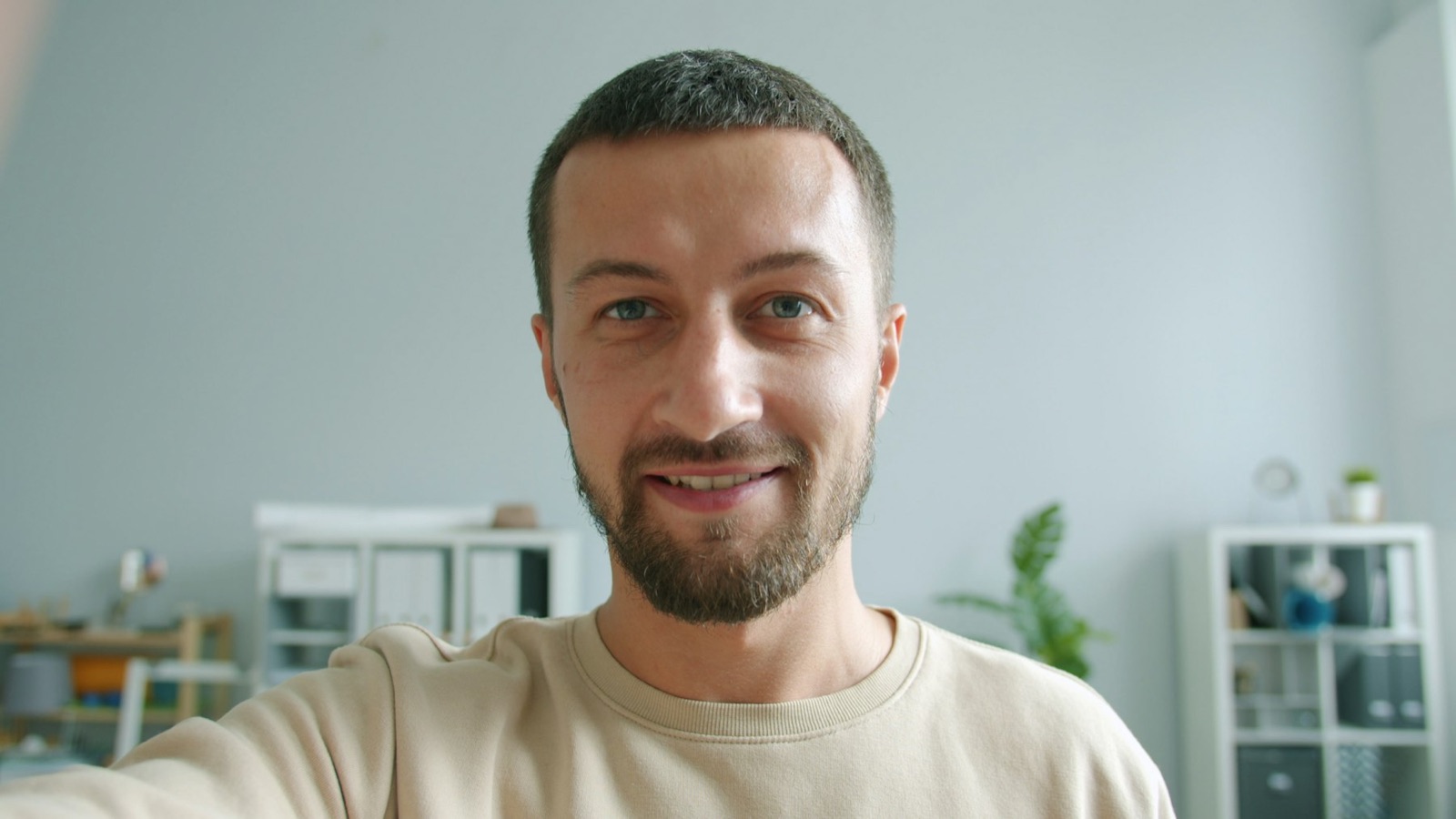 A hiring manager on a video call