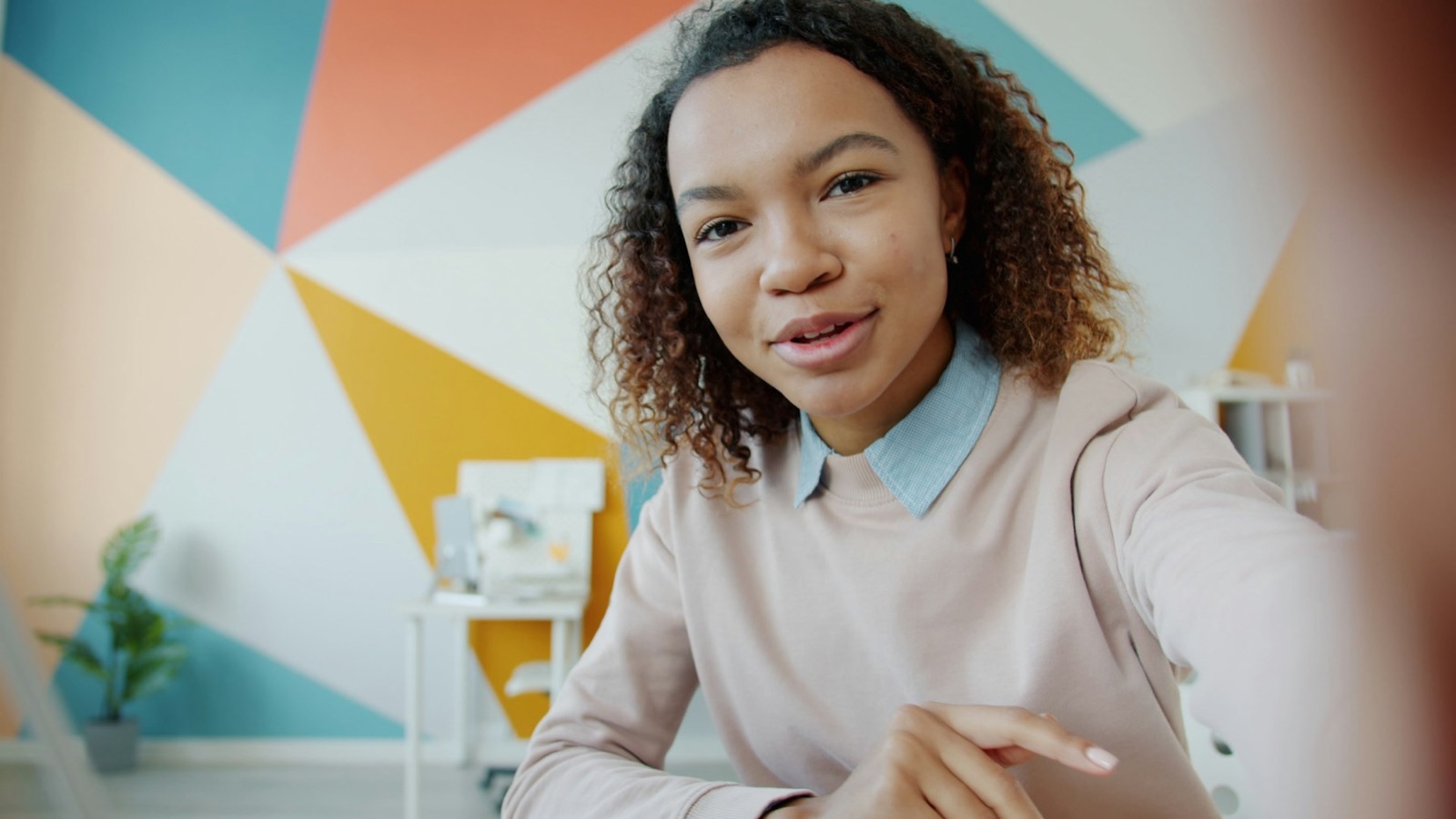 A teammate on a video call